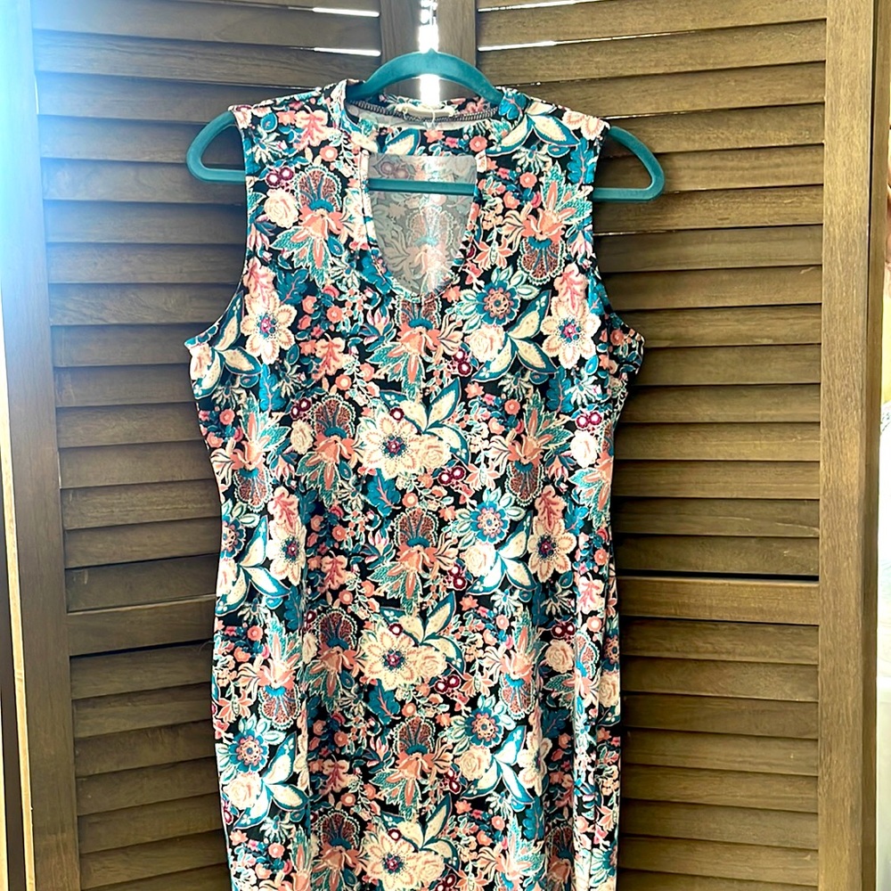 No Comment• Velvet multi-colored, Floral Dress